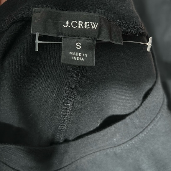 J Crew Dress Womens Black Crew Neck Short Sleeve Striped Cotton size S - Picture 10 of 10